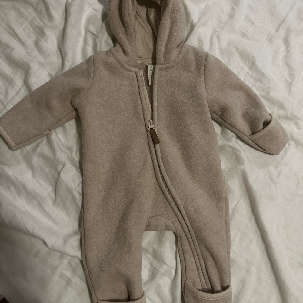H&M Soft Beige Kids One Piece Footie